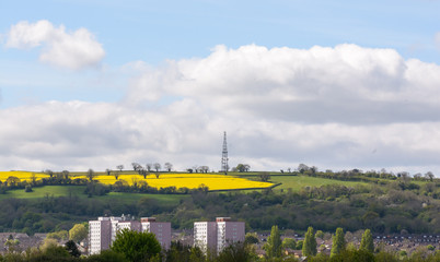 Country Landscape with Tower Blocks in the Foreground D