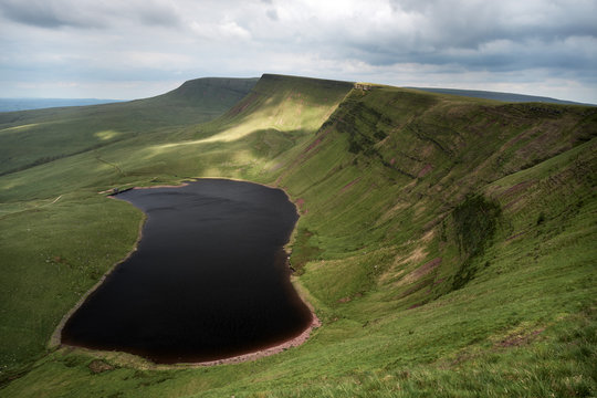 Llyn y fan fach, the welsh lake in Brecon Beacons national Park
