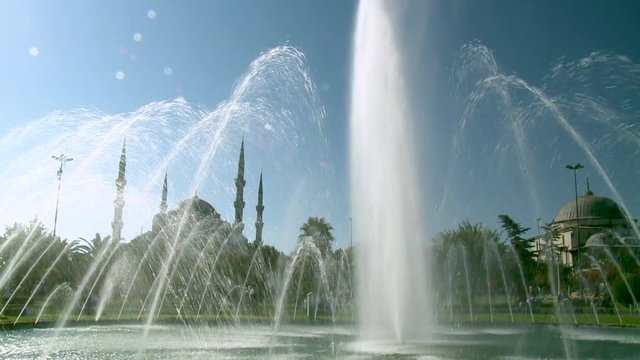 Font&auml;ne vor Moschee