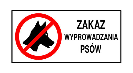 zakaz wyprowadzania psów
