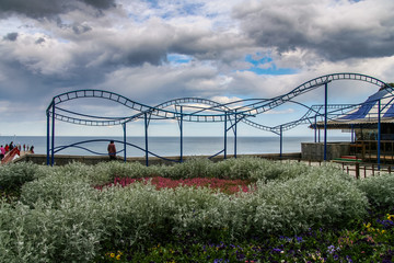 Beach sanatorium "Crimea" in the village Partenit. Crimea, Ukraine. May, 2009