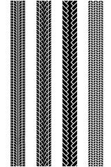 4 different tire tread patterns