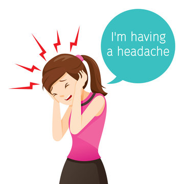 Working Woman Terrible Headache, Head, Brain, Internal Organs, Body, Physical, Sickness, Anatomy, Health