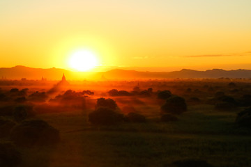 ミャンマーの夕日
