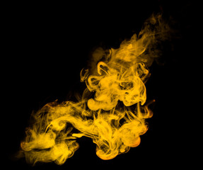 colorful smoke on black background 