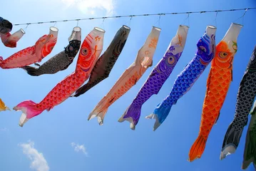 Deurstickers Japanische Fest-dekoration in Fisch - Form © Roman Peters