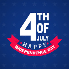 Fototapeta premium lettering fourth of july happy independence day background, use for independence day greeting card