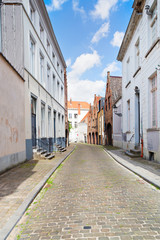 Fototapeta na wymiar medieval street in Bruges, Belgium