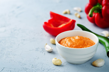 Red Bell pepper cashews sauce