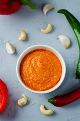 Red Bell pepper cashews sauce