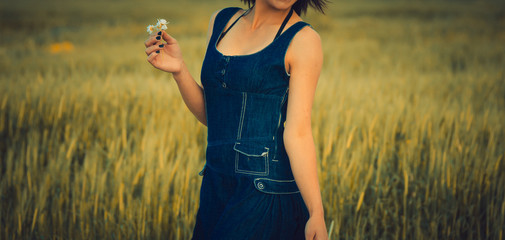 model shoot in the beauty of spring