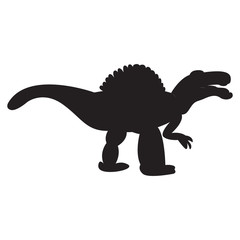 Isolated silhouette of a dinosaur toy, Vector illustration