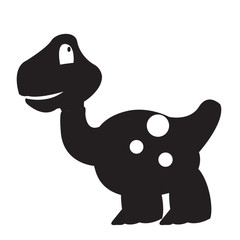 Isolated silhouette of a dinosaur toy, Vector illustration
