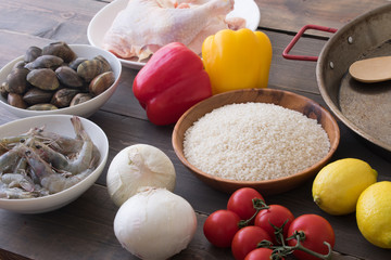 ingredients for paella
