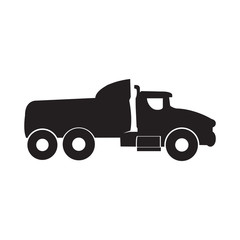 Isolated silhouette of a truck toy, Vector illustration