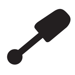 Isolated silhouette of a shovel toy, Vector illustration