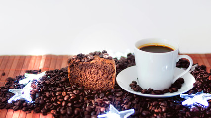 Brazilian cake and coffee