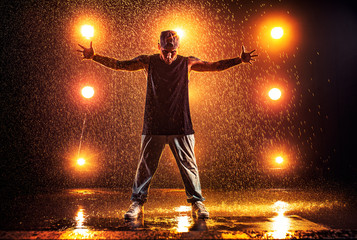 Young man dancing