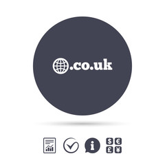 Domain CO.UK sign icon. UK internet subdomain.