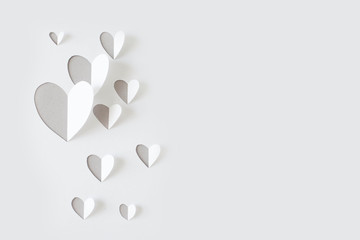 Paper heart cut from paper.