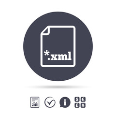 Obraz premium File document icon. Download XML button.