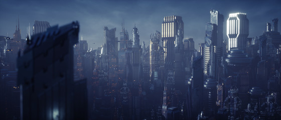 Science fiction city - 159785917