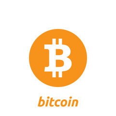 Bitcoin cryptocurrency icon. Vector illustration