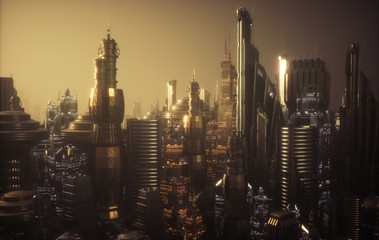 Science fiction city - 159786763