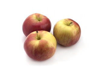 Apples on a white background