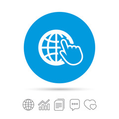 Internet sign icon. World wide web symbol.
