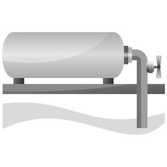 black and white icon of a barrel of gasoline