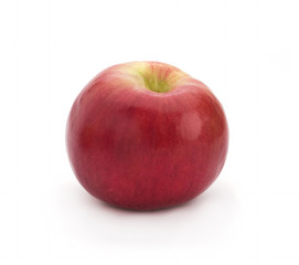 Fototapeta na wymiar One red apple on a white background