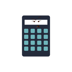 kawaii calculator business equipment cartoon vector illustration