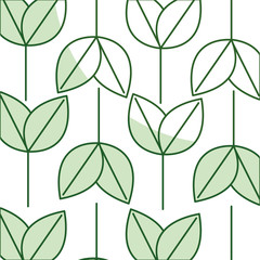 leafs plant ecology pattern vector illustration design