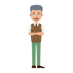 business man cartoon character young male professional vector illustration