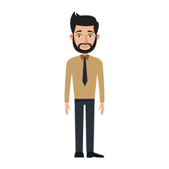business man cartoon character young male professional vector illustration