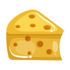 fresh cheese piece icon vector illustration design