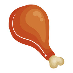 chicken thigh isolated icon vector illustration design
