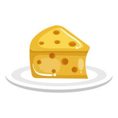 fresh cheese piece icon vector illustration design