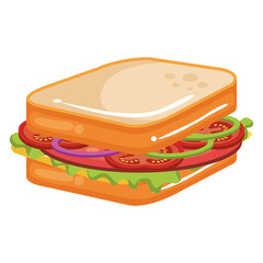 delicious sandwish isolated icon vector illustration design