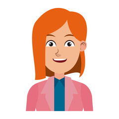 beautiful young business woman successful vector illustration
