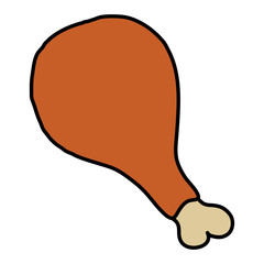 chicken thigh isolated icon vector illustration design