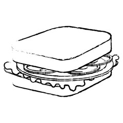 delicious sandwish isolated icon vector illustration design