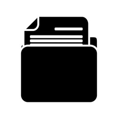 document folder icon over white background vector illustration