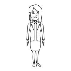 silhouette woman standing character image vector illustration