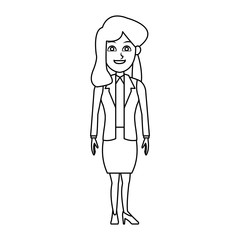 silhouette woman standing character image vector illustration