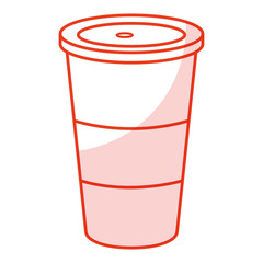 soda drink in plastic cup vector illustration design