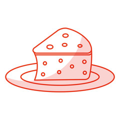 fresh cheese piece icon vector illustration design