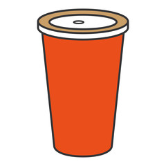 soda drink in plastic cup vector illustration design