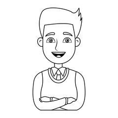 business man icon portrait employee or entrepreneur person vector illustration